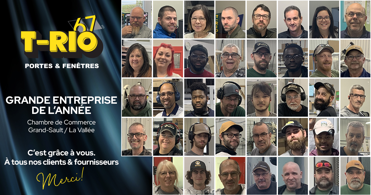 Gagnant Grande entreprise de l'année - Chambre de commerce Grand Sault / La Vallée.